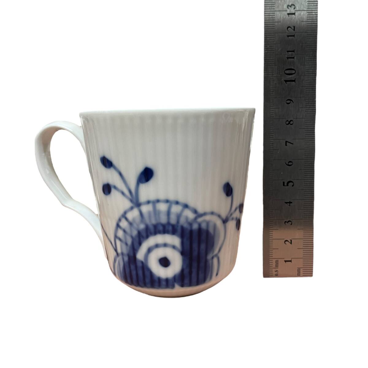 ◆中古品◆ロイヤルコペンハーゲン Royal Copenhagen ブルーフルーテッド メガ マグカップ 4点セット 101 IYX2918_2N_画像8