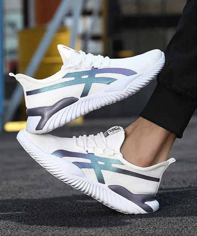 スニーカー メンズ 軽量 人気 ランニングシューズ ウォーキングシューズ トレッキング 快適 メッシュ 運動靴 ホワイト 26cm_画像4