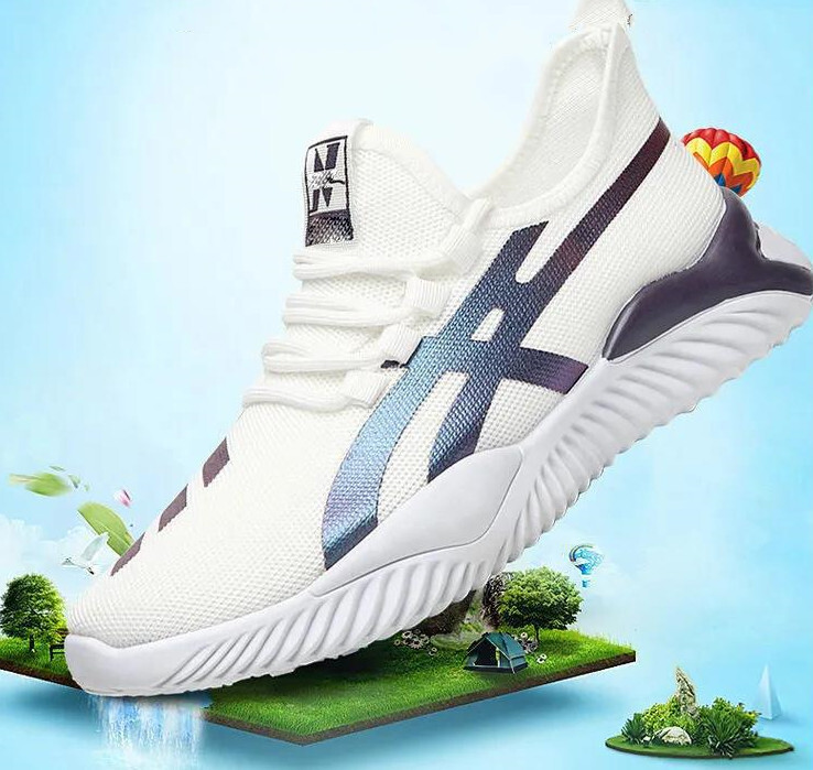 スニーカー メンズ 軽量 人気 ランニングシューズ ウォーキングシューズ トレッキング 快適 メッシュ 運動靴 ホワイト 26cm_画像6