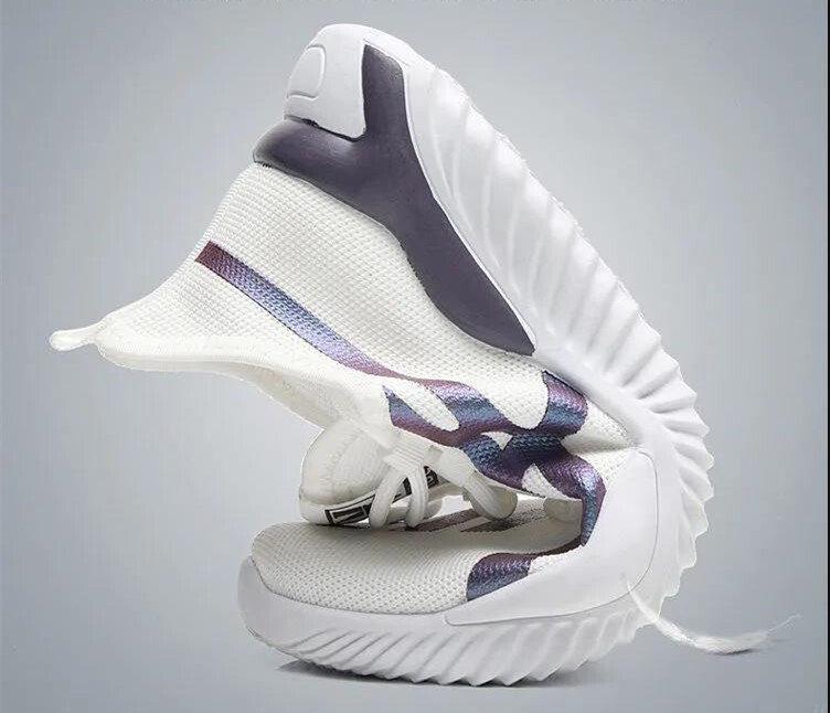 スニーカー メンズ 軽量 人気 ランニングシューズ ウォーキングシューズ トレッキング 快適 メッシュ 運動靴 ホワイト 26cm_画像3