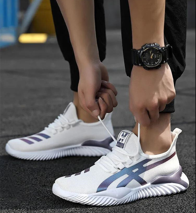 スニーカー メンズ 軽量 人気 ランニングシューズ ウォーキングシューズ トレッキング 快適 メッシュ 運動靴 ホワイト 26cm_画像8