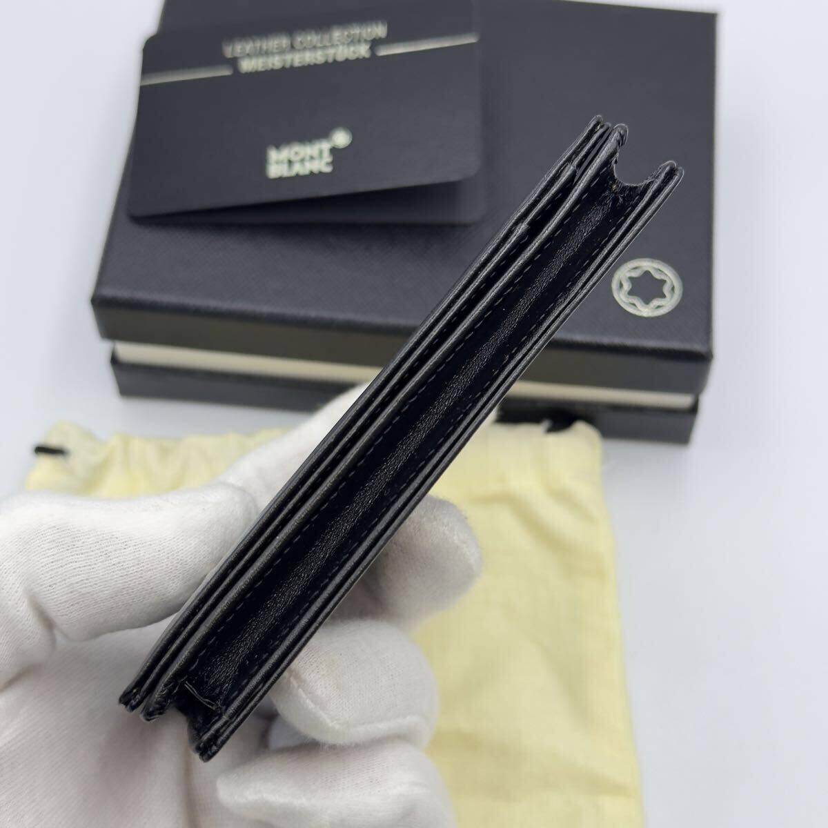 【限定品】モンブラン 名刺入れ パスケース メンズ ブラック 美品 極美品 モンブラン 名刺入れ マイスターシュテュック ブラック