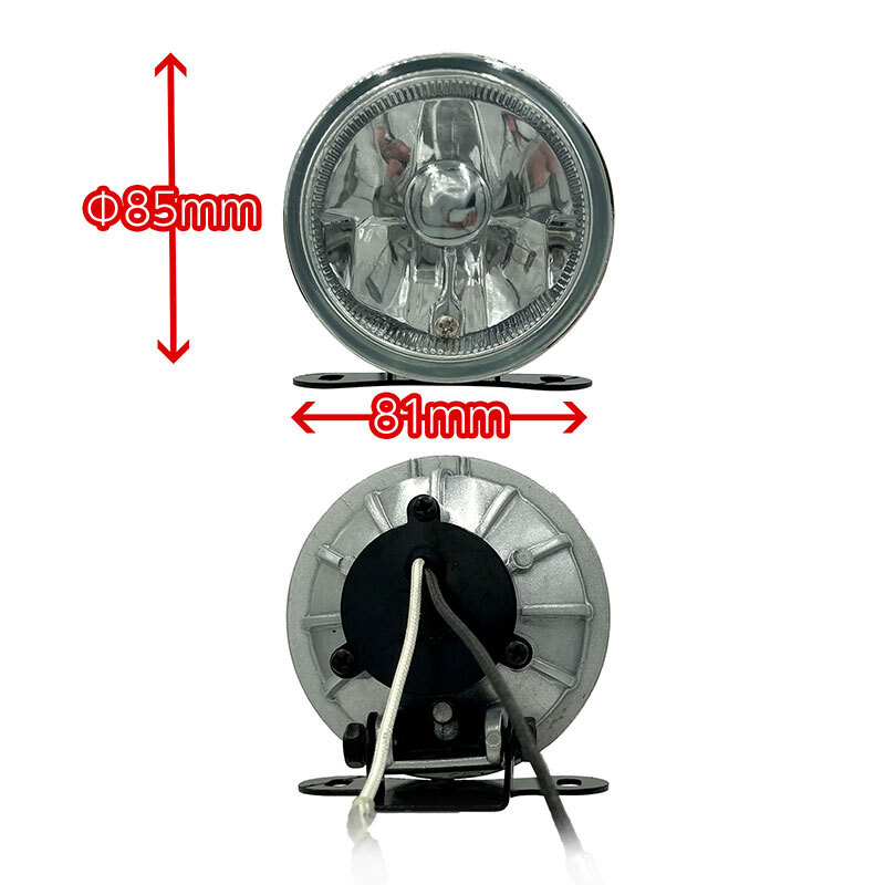 フォグランプ 左右セット 汎用 丸型 クリア ガラスレンズ DLAA LA2040 Φ85×68mm_画像2