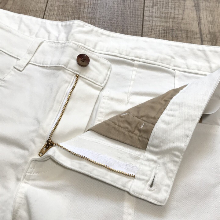 ■新品■ デニム ショートパンツ W96 4L相当 大きいサイズ ホワイト ボトムス ハーフパンツ 白 レディース カジュアル 春 夏 秋 CR93_画像4