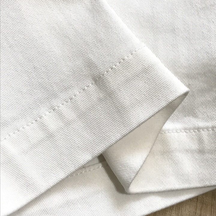 ■新品■ デニム ショートパンツ W96 4L相当 大きいサイズ ホワイト ボトムス ハーフパンツ 白 レディース カジュアル 春 夏 秋 CR93_画像8