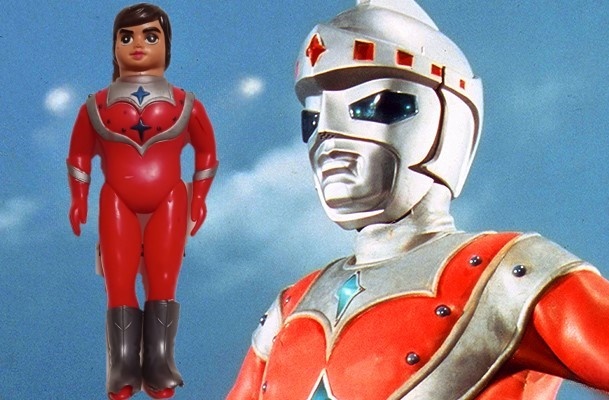 ☆ソフビ:当時モノ★アイアンキング★旧バンダイ 宣弘社★マスクなし☆_画像1