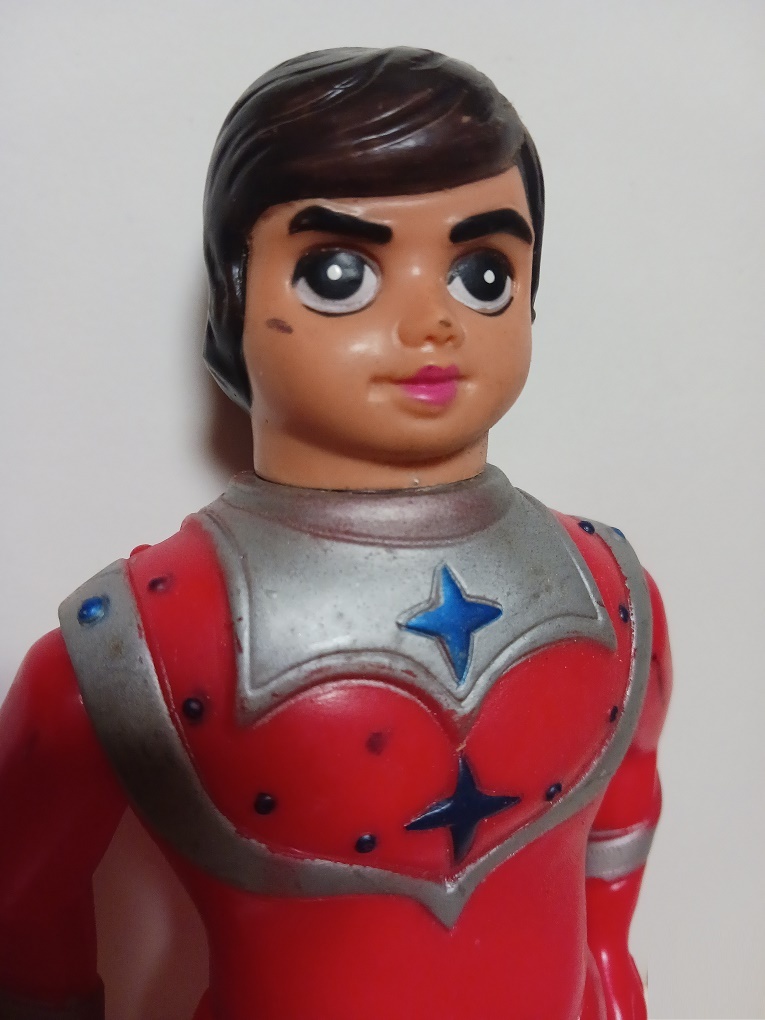 ☆ソフビ:当時モノ★アイアンキング★旧バンダイ 宣弘社★マスクなし☆_画像4