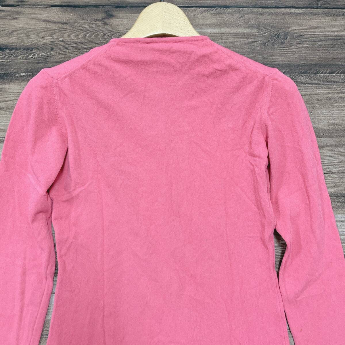 高級感 VERSACE ヴェルサーチ キッズ 長袖 カーディガン トップス 120cm相当 ピンク ヴェルサーチェ ニット イタリア製 スナップボタン_画像7