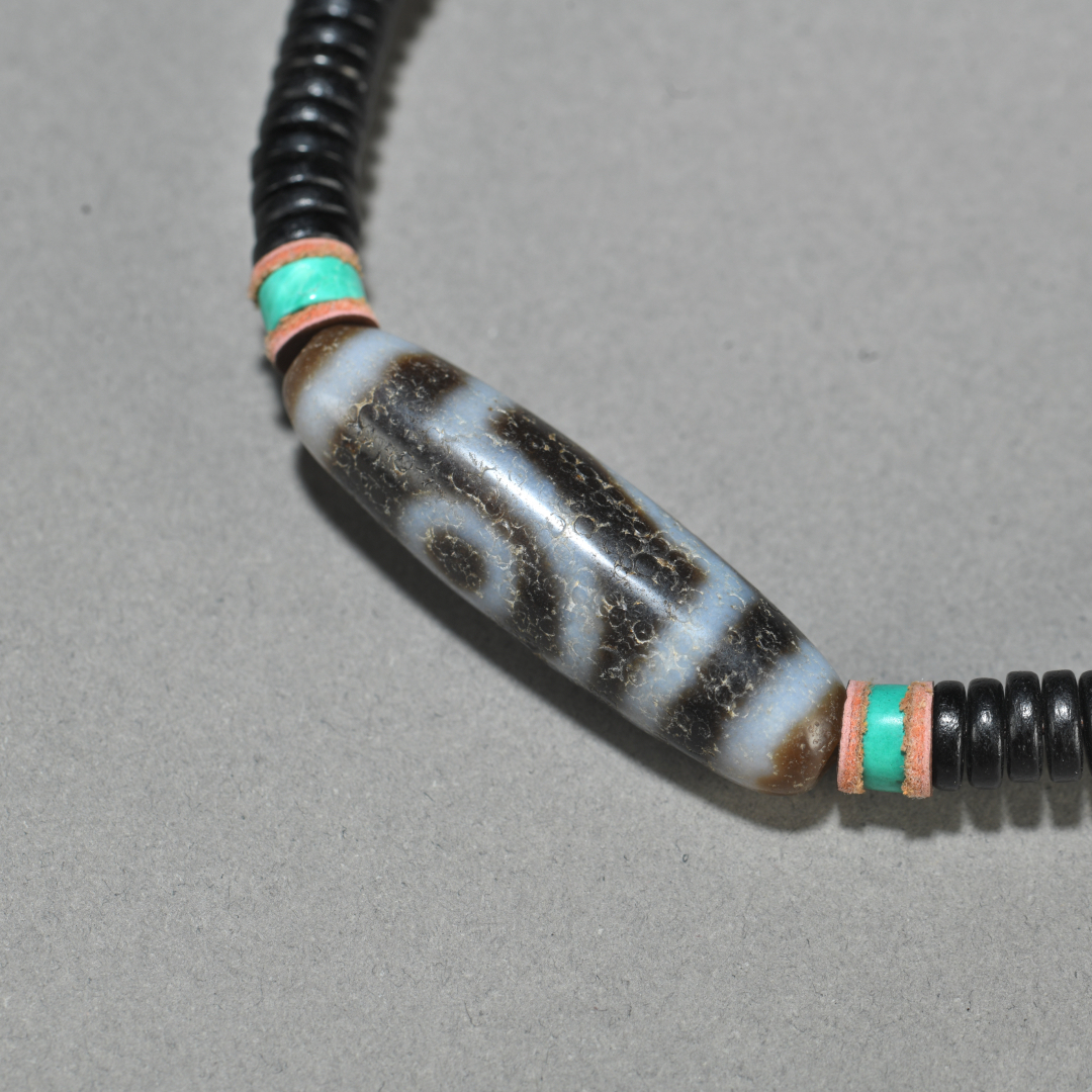 ▽鴻▽ 清朝時代 瑪瑙両眼天珠手串 時代物 中国古美術