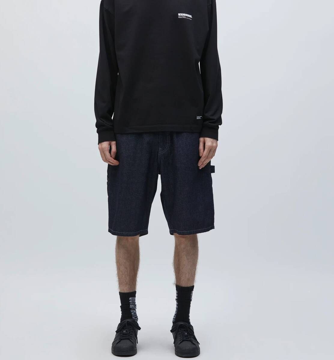 【新品未使用】 SWIM SHORT PANTS ネイバーフッド 25ss 25SS 新作 Lサイズ インディゴ DENIM PAINTER SHORT PANTS