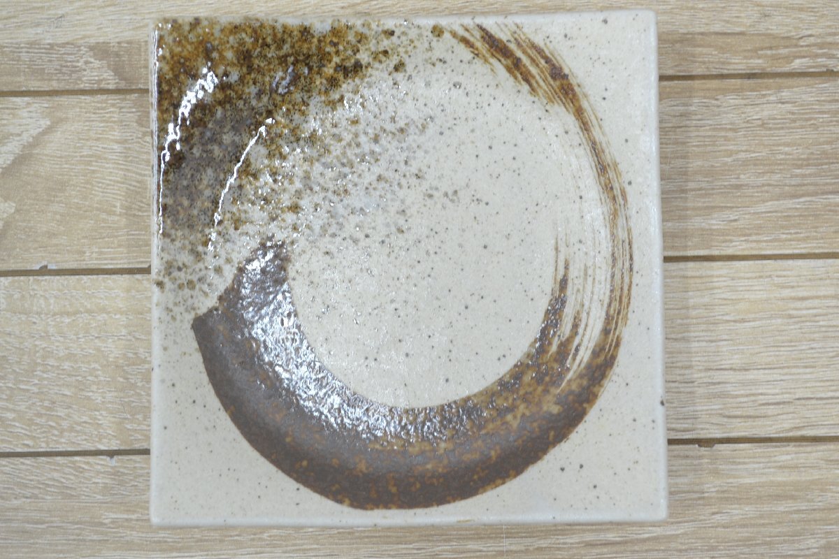 C2456■和風(fēng)正角皿　志野サビ刷毛正角皿　25客セット■業(yè)務(wù)用和食器■旅館?ホテル?割烹?和食レストラン