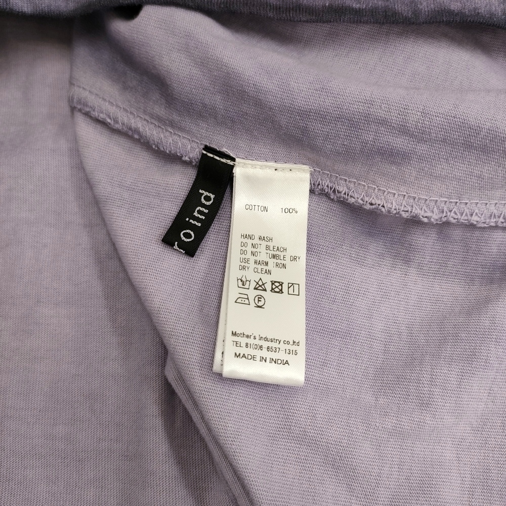 mizuiro-ind ピグメントダイワイドワンピース 定価17380円 ワンピース 24SS パープル ミズイロインド 5-0815S 268650_画像3