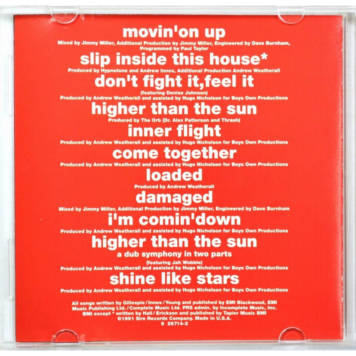 Primal Scream / Screamadelica ◇ プライマル・スクリーム / スクリーマデリカ ◇ ボビー・ギレスピー / アンドリュー・イネス ◇_画像2