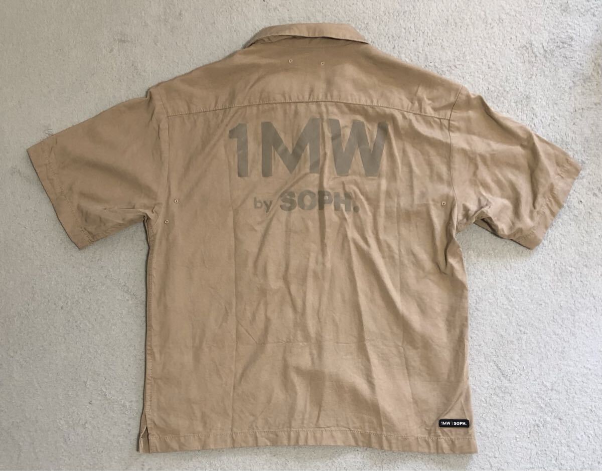 1MW by SOPH. ソフ GU ジーユー コラボ 半袖シャツ 140 ベージュオープンカラーシャツ 子供服 男女兼用 男の子 ボーイズ 女の子 ガールズ