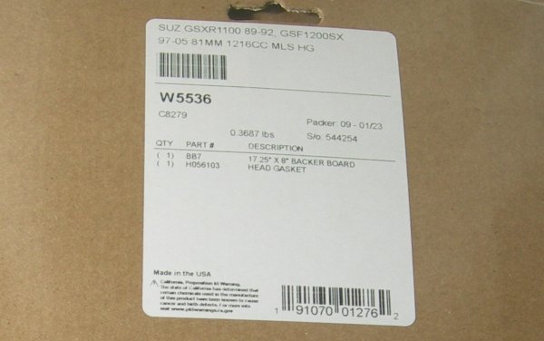 ★ワイセコ ヘッド ガスケット★GSXR1100 GSF1200★W5536★81.0mm★SUZUKI スズキ★スティールスプリング★WISECO_画像2