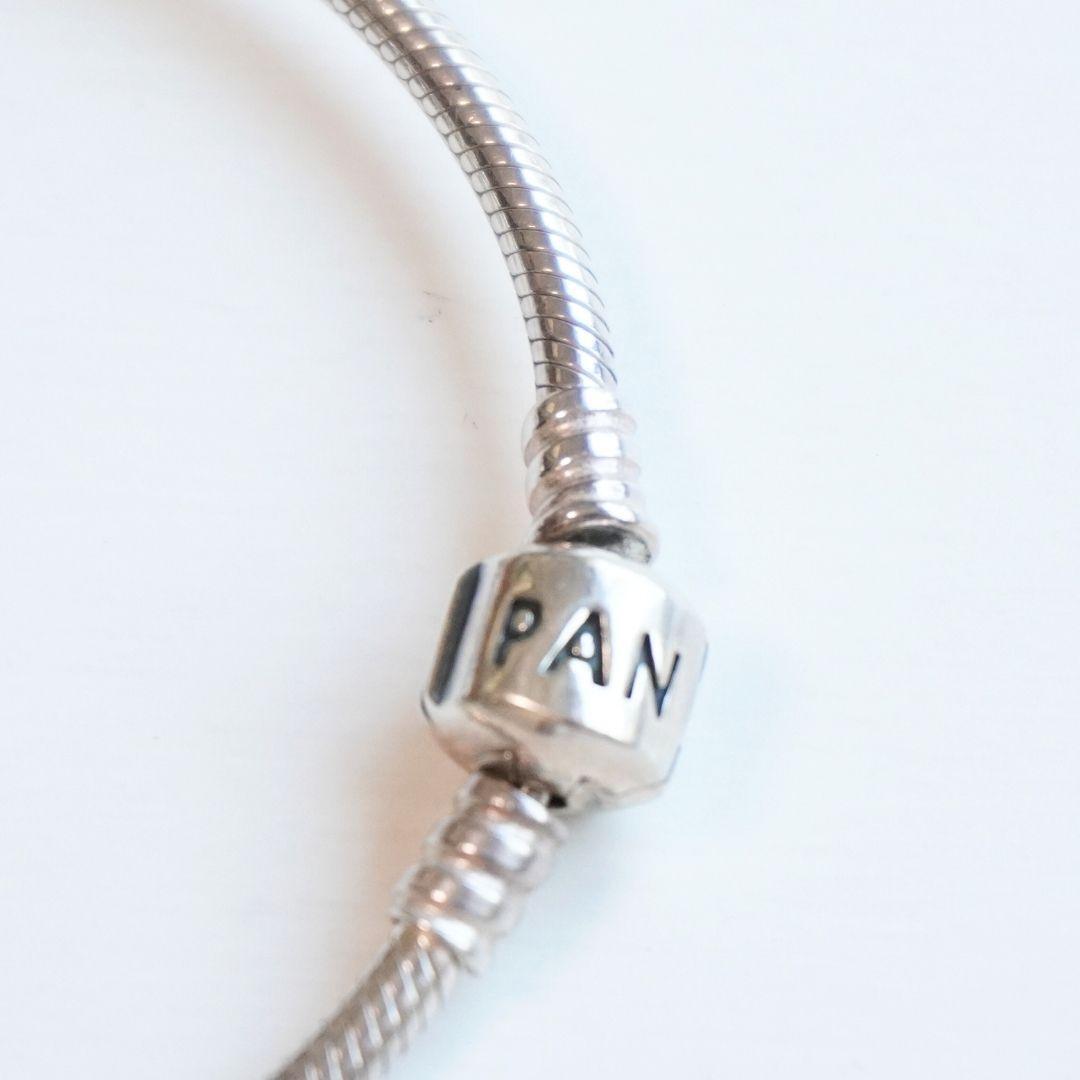 PANDORA パンドラ】チャーム付きブレスレット シルバー×K14