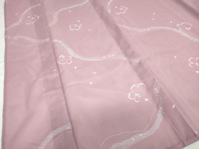 平和屋着物＊夏物 小紋 絽 舞花文 洗える着物 未使用 DAAV4150udの画像4