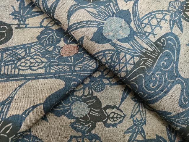 平和屋着物■上質な小紋　型染め　流水風景花文　正絹　逸品　未使用　AAAK1391Agk 平和屋着物○上質な小紋 型染め 流水風景文 正絹 逸品 AAAZ8109ck 平和