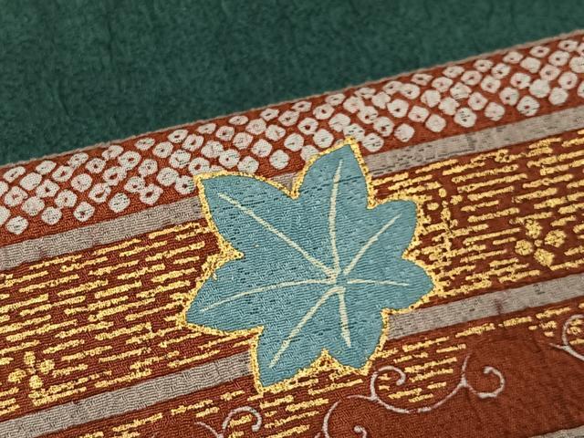 平和屋着物■訪問着　横段花蝶文　暈し染め　金彩　正絹　逸品　CAAW2096ua_画像5