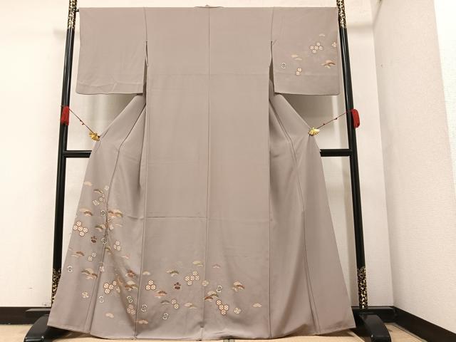 平和屋着物●訪問着　友禅　駒刺繍　宝尽くし　金彩　正絹　逸品　AAAY8988ph