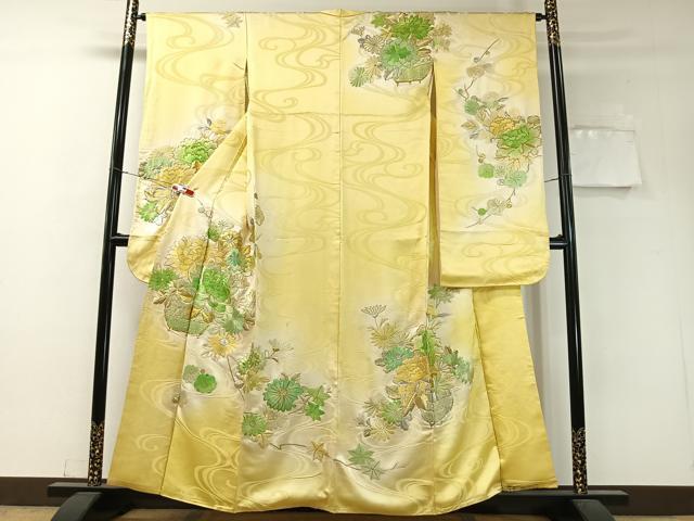 平和屋着物■豪華振袖　総刺繍　花籠文　暈し染め　金銀糸　やまと誂製　正絹　逸品　CAAW2049ua_画像1
