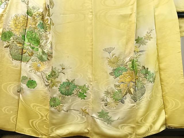 平和屋着物■豪華振袖　総刺繍　花籠文　暈し染め　金銀糸　やまと誂製　正絹　逸品　CAAW2049ua_画像3