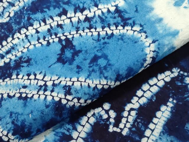 平和屋着物∴夏物 浴衣 有松鳴海絞り 舞花文 綿 逸品 CAAW5028dy_画像5