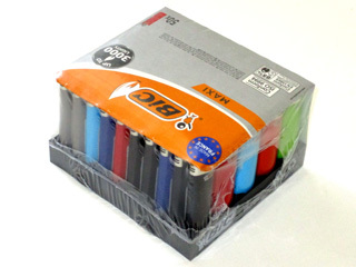 BICレギュラーライターJ26×50本(1箱)セット/フランス製/アソート8色/フリント式使い捨てライター(A)の画像1