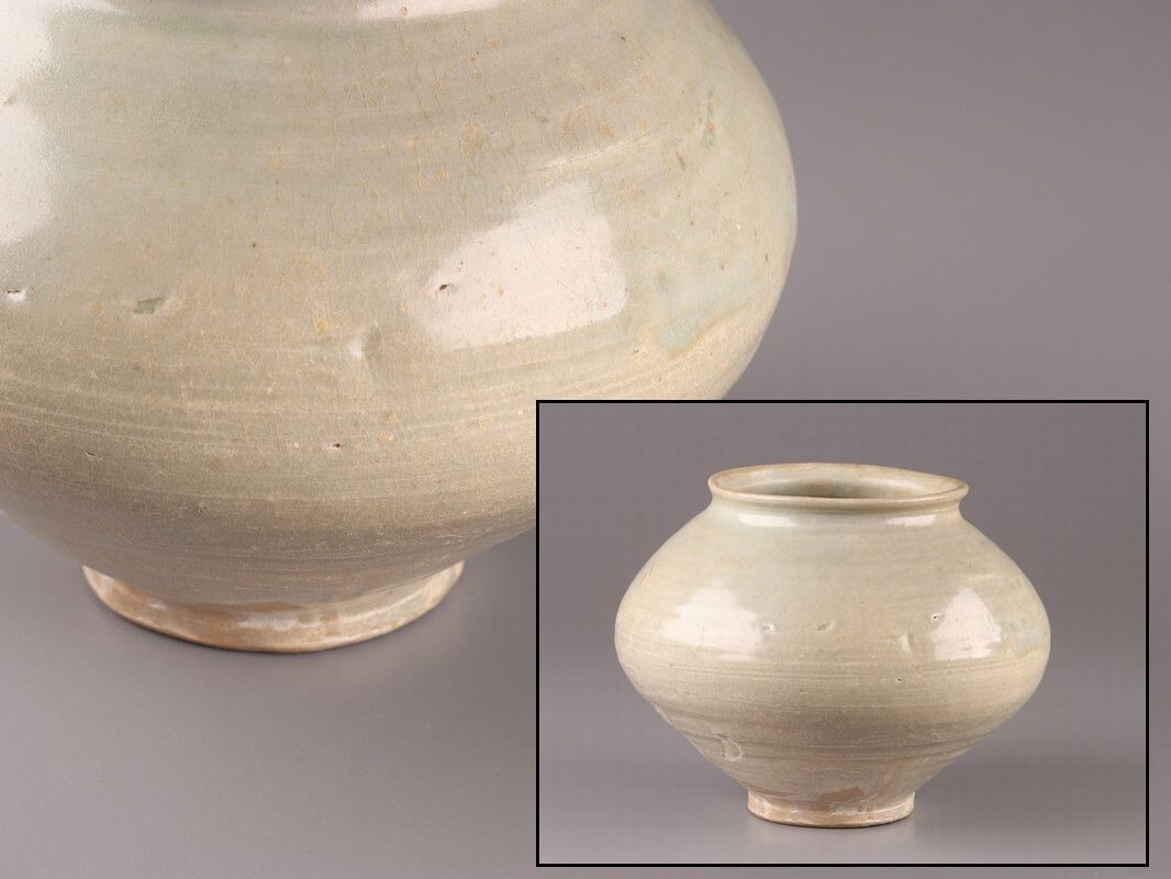 古美術 朝鮮古陶磁器 李朝 壷 時代物 極上品 初だし品 D3998