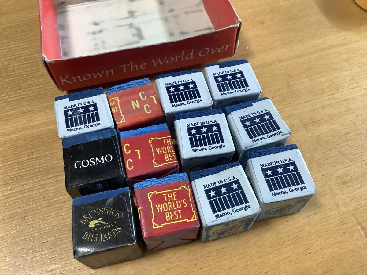 希少品　ビリヤードチョーク　コスモ　12個セット Bibian 比比昂- ビリヤードチョーク12個COSMO チョーク入り