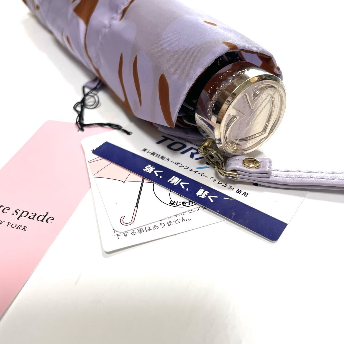 E 新品 ケイトスペード 傘 雨傘 折りたたみ傘 軽量_画像4