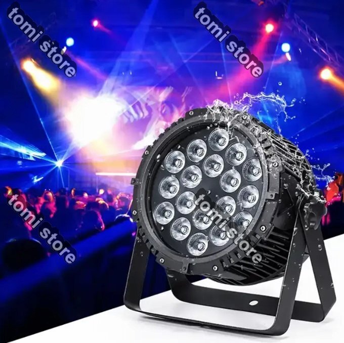LEDパーライト、18x10W RGBW IP65防水舞臺照明、DMX512サウンド活性化LEDステージライトDJライト、屋外パーティークラブKTV音楽ショー結(jié)婚