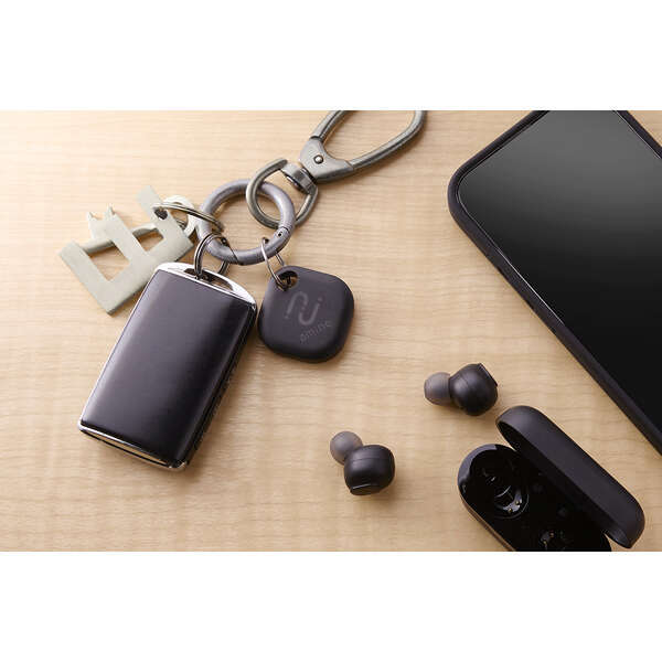 IP65設計スマートトラッカー [amine] タグ型/電池交換タイプ 4個入 AndroidのFind Hubアプリから荷物のありかを探せる: LGT-BETG1BKG4_画像6