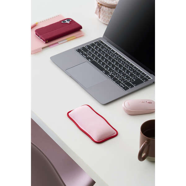 リストレスト [UKIU] ショートタイプ 波のようなウェーブライン 2色のコントラストが美しいバイカラーデザイン: MOH-UKS01PN