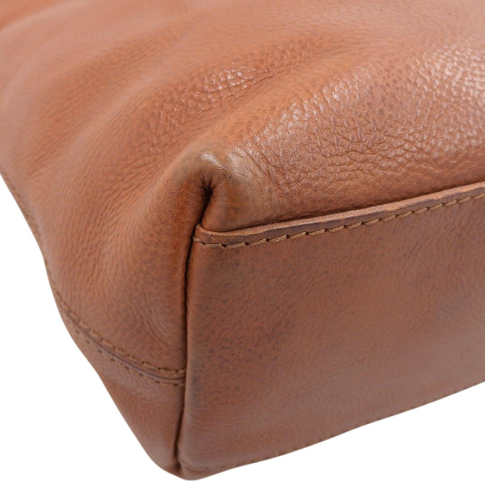 美品 ゲンテン 現行ロゴ 40335 TOSCA トスカ ミネルバボックス レザー ショルダー トートバッグ ブラウン レディース メンズ 旅 オフィス_画像3