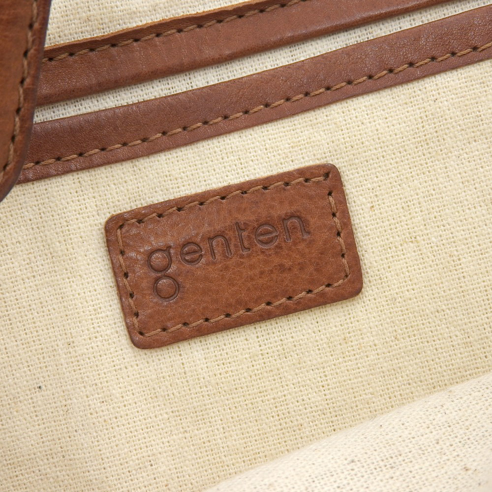 美品 ゲンテン 現行ロゴ 40335 TOSCA トスカ ミネルバボックス レザー ショルダー トートバッグ ブラウン レディース メンズ 旅 オフィス_画像9