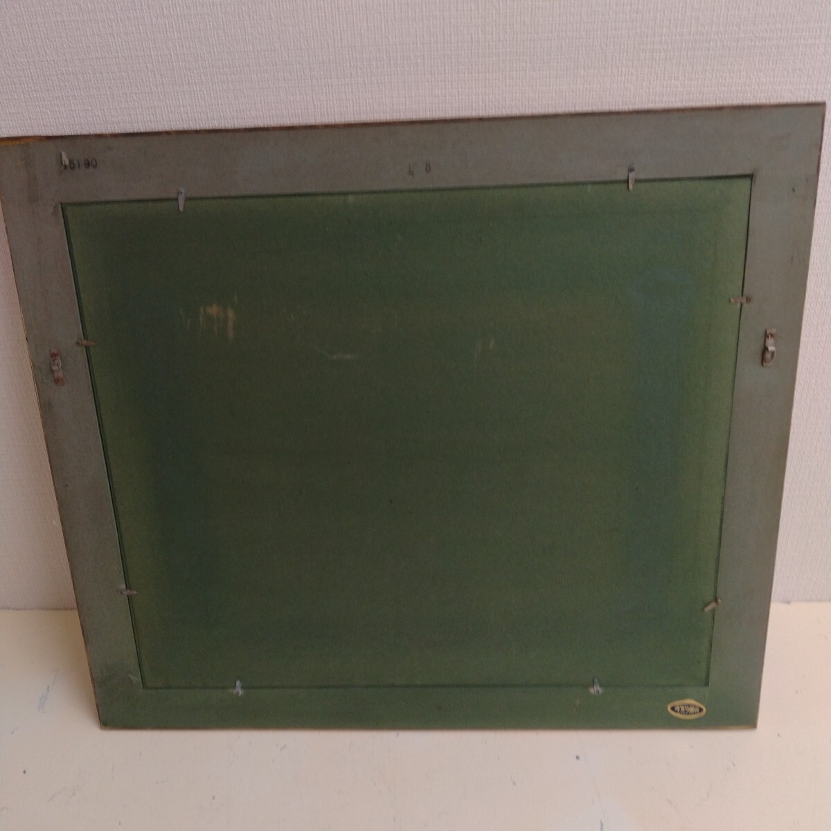 古い木制フレーム　額縁　金縁　ガラス付き　アンティーク　コレクション　店舗什器　カフェ什器　スタジオ　無垢材　古家具