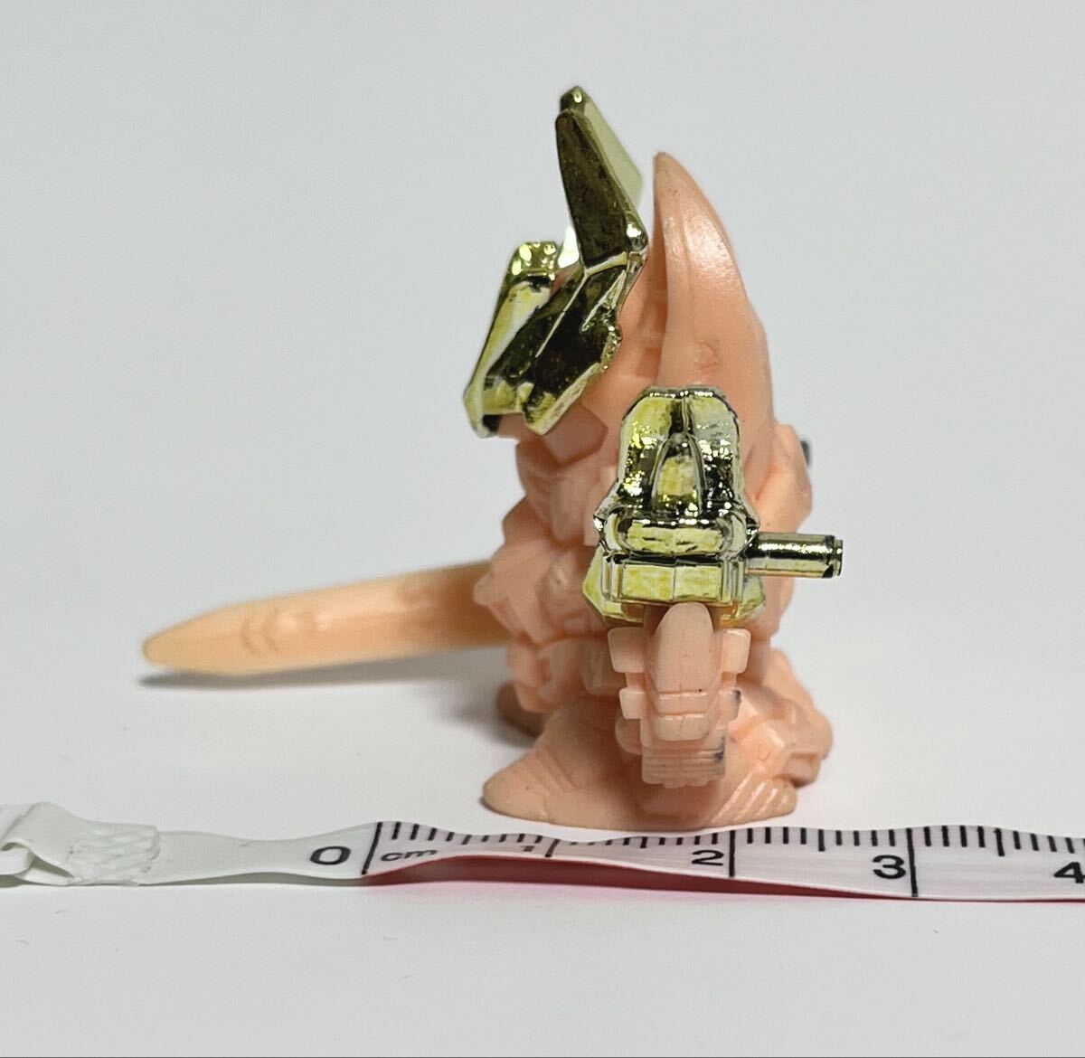 【当時物】SDガンダム ガシャポン戦士「本体:ベージュ/金メッキパーツ ゴールド R-187」ガン消し フィギュア 機動戦士 中古 バンダイ_画像4