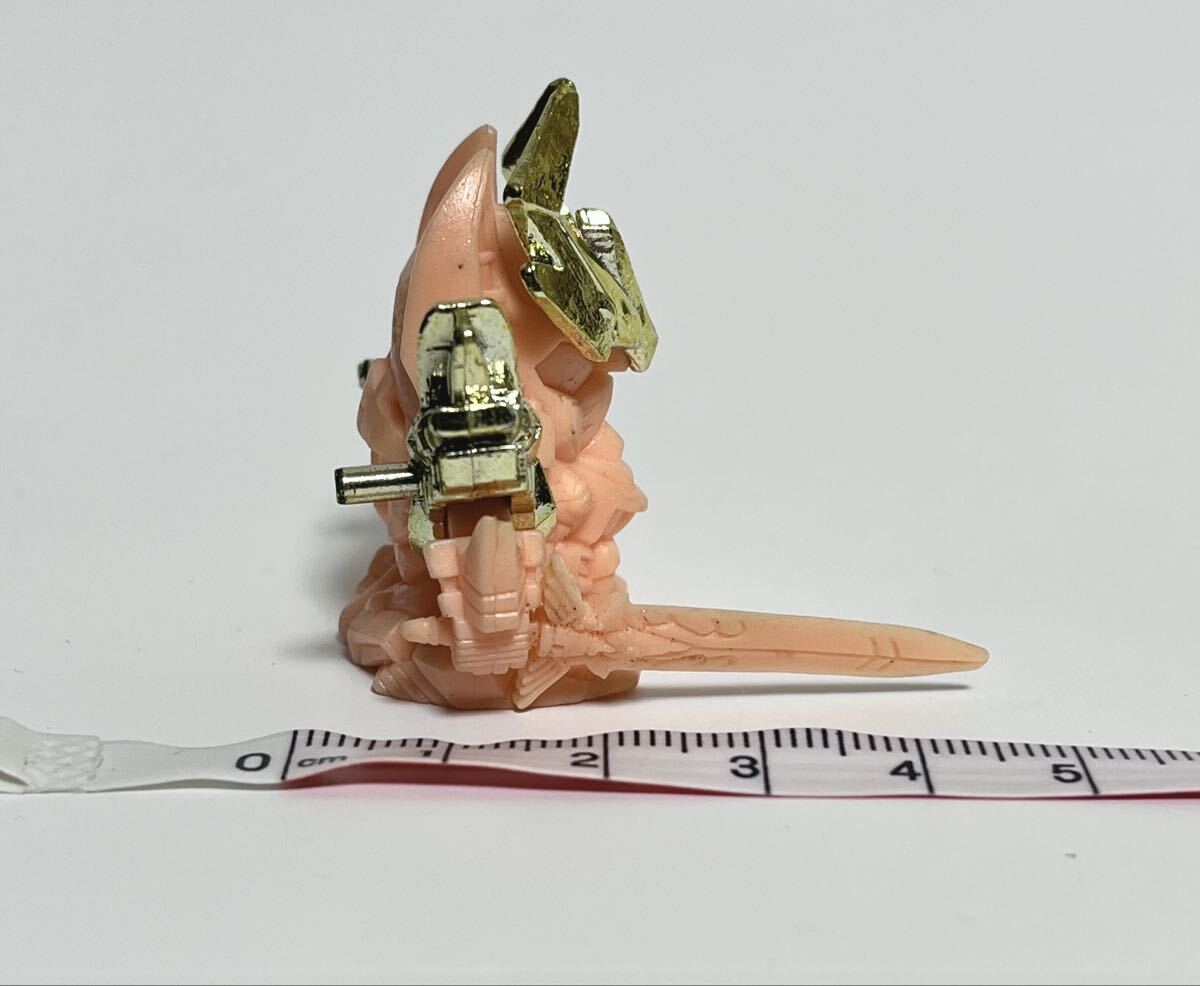 【当時物】SDガンダム ガシャポン戦士「本体:ベージュ/金メッキパーツ ゴールド R-187」ガン消し フィギュア 機動戦士 中古 バンダイ_画像3