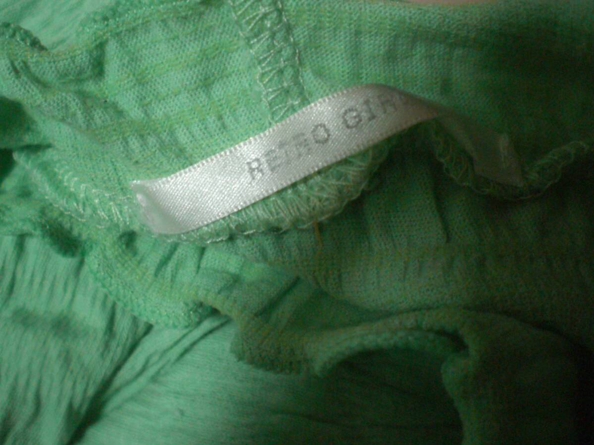 レトロガール　黄緑カットソー_画像5