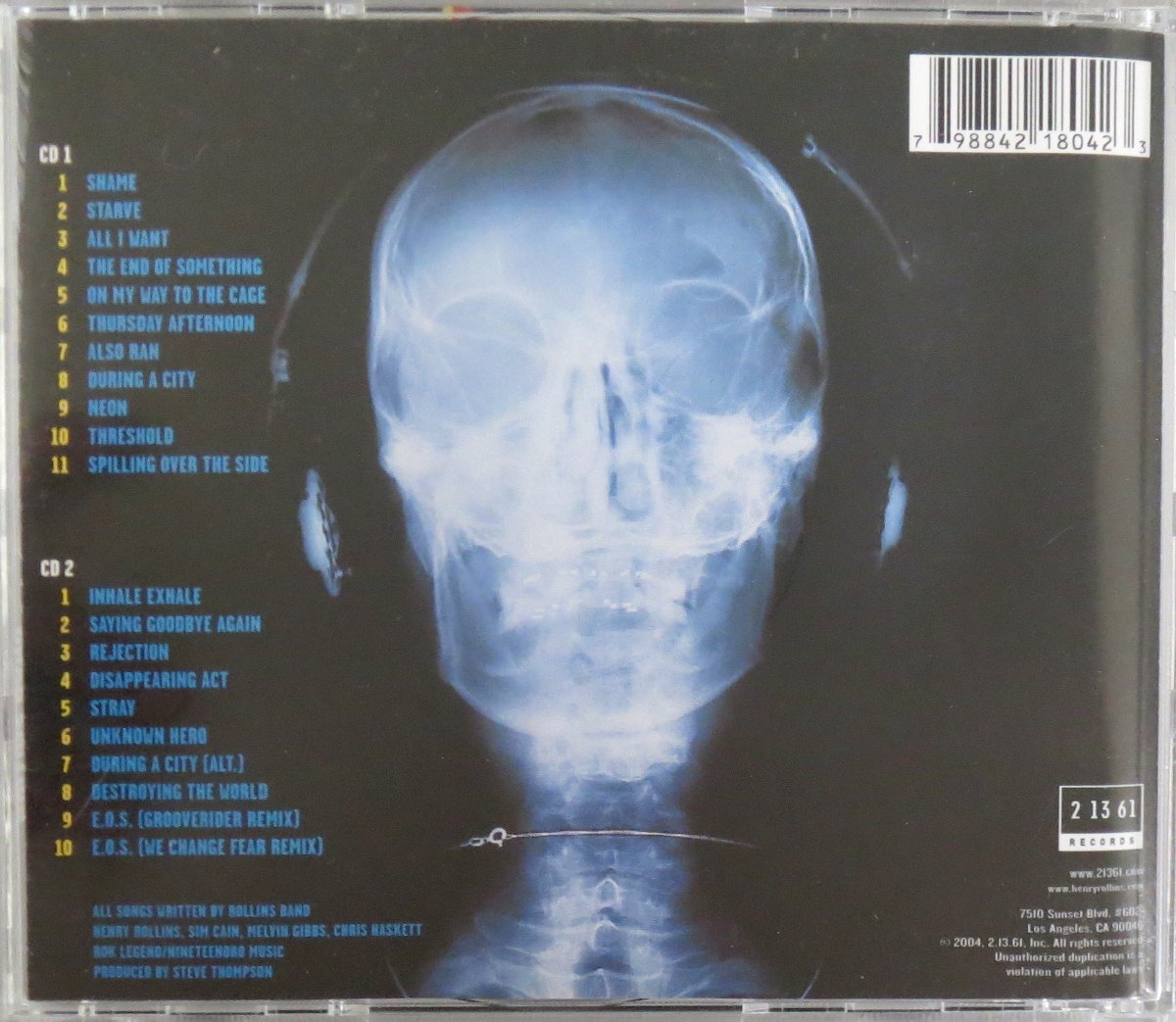 ROLLINS BAND / COME IN AND BURN - SESSIONS / 21361CD1804 US盤 2CD［ロリンズ・バンド、BLACK FLAG］中古CD_画像2
