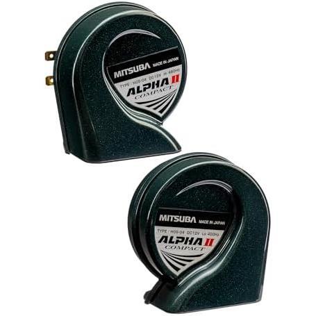 単品 MITSUBA(ミツバサンコーワ) アルファー II コンパクト ホーン クラクション 車 バイク 中音域 小型軽量 保安基準適合品 日本製 HOS-04_画像1