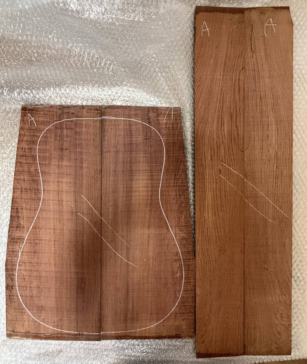 貴重☆柾目 ホンジュラス ローズウッド(ニューハカランダ)サイド・バック材 Dサイズ アコースティックギター　横板裏板　A_画像2