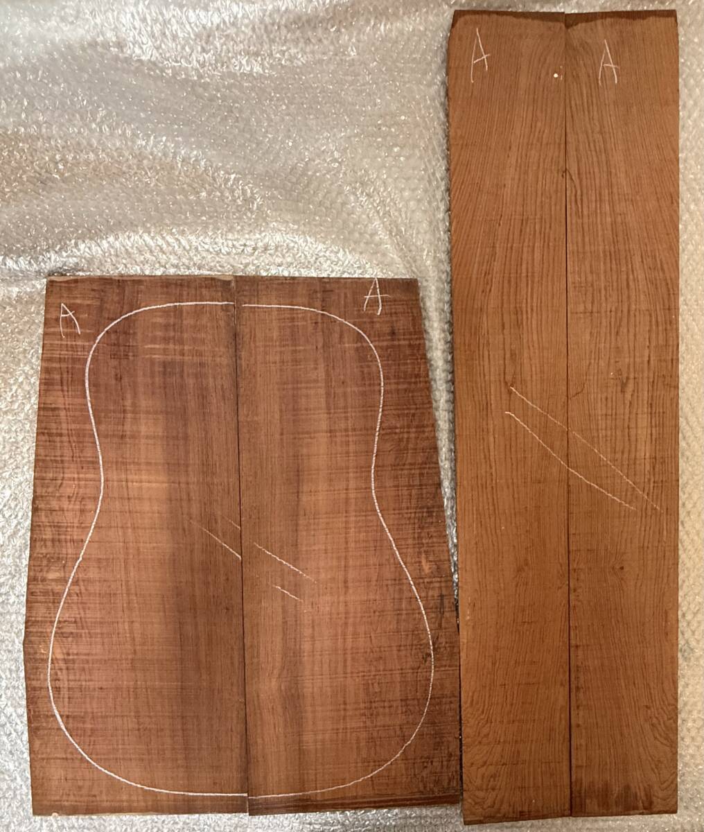 貴重☆柾目 ホンジュラス ローズウッド(ニューハカランダ)サイド・バック材 Dサイズ アコースティックギター　横板裏板　A_画像3