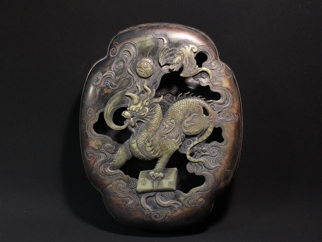 清時代 田黄石 瑞獸呈祥 置物 擺件 田黄石細密彫・時代物・天然古賞石