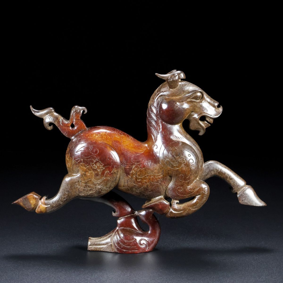 中国清時代　古美術 和田玉佛手壽星置物 中国清時代 古美術 和田玉佛手壽星置物