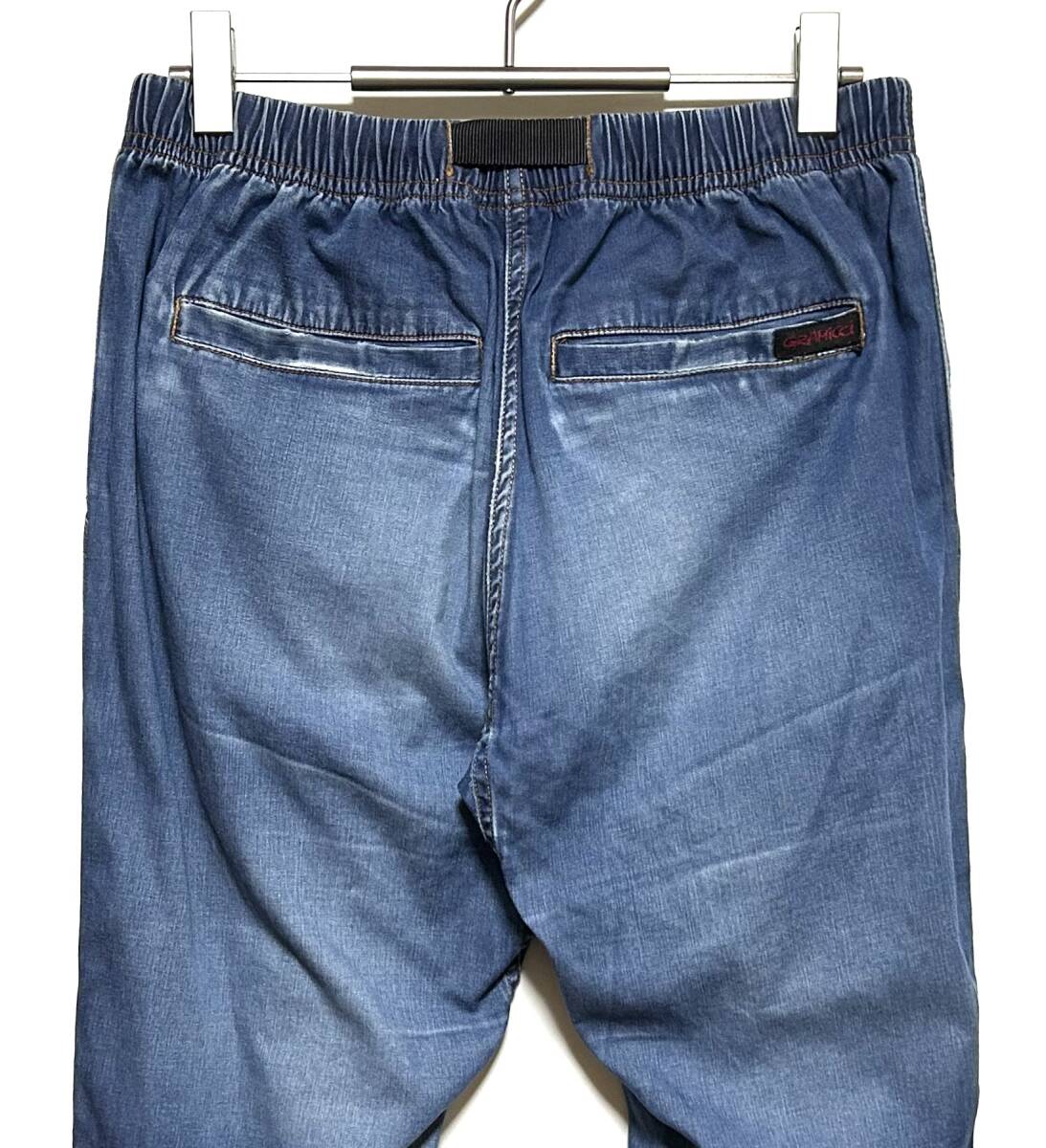 GRAMICCI LT DENIM SLIM PANTS(S)インディゴ グラミチ ライト デニム スリム パンツ クライミング タイト テーパード ストレッチ 薄手_画像3