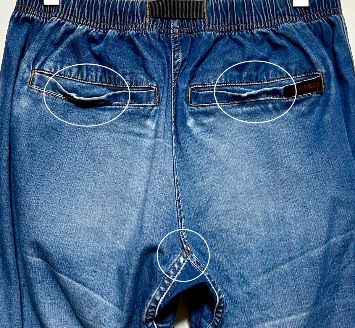 GRAMICCI LT DENIM SLIM PANTS(S)インディゴ グラミチ ライト デニム スリム パンツ クライミング タイト テーパード ストレッチ 薄手_画像4