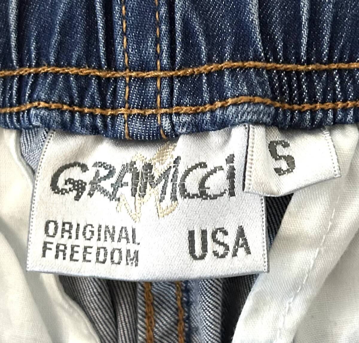 GRAMICCI LT DENIM SLIM PANTS(S)インディゴ グラミチ ライト デニム スリム パンツ クライミング タイト テーパード ストレッチ 薄手_画像5