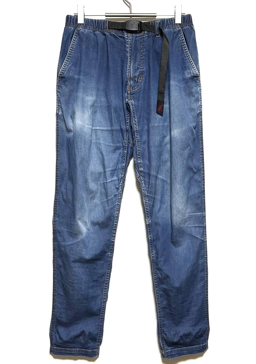 GRAMICCI LT DENIM SLIM PANTS(S)インディゴ グラミチ ライト デニム スリム パンツ クライミング タイト テーパード ストレッチ 薄手_画像1